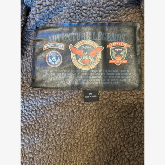 Hawke & Co. Faux Leather Bomber Jacket Size 3T - Picture 10 of 14